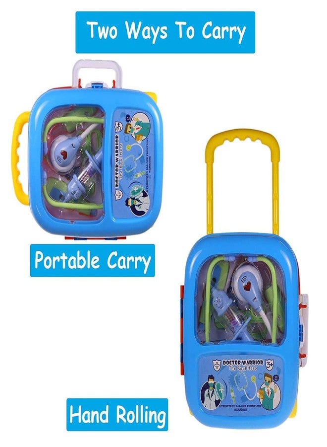 WAKTORO Trolly Doctor Set with Light & Sound Effects with Suitcase Toy for Child - Image 3